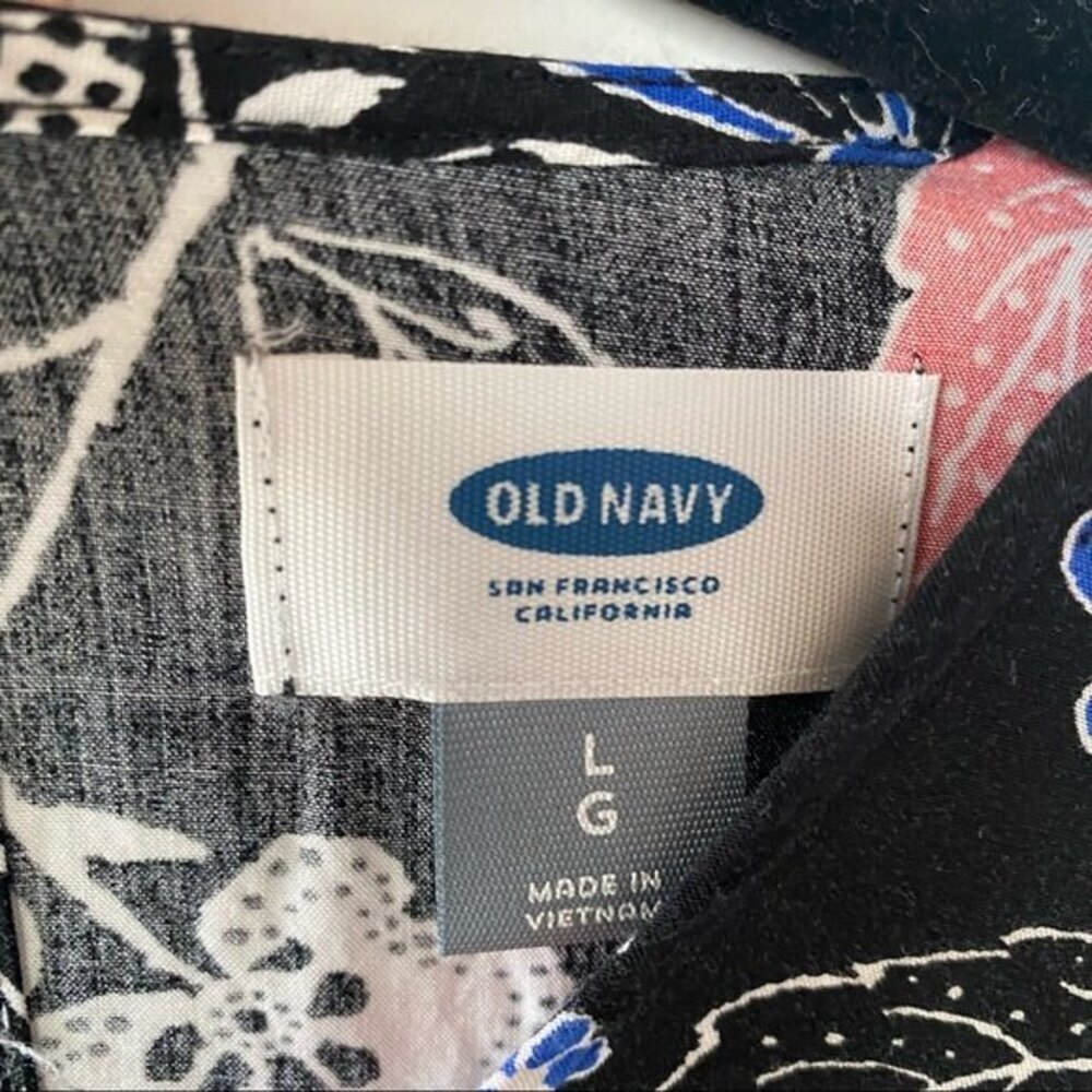 Old Navy Floral Mini Dress - Black, Blue, Red - Picture 5 of 6